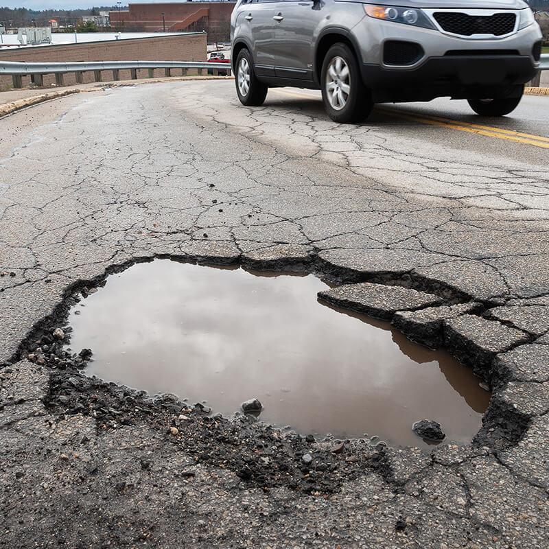 pothole and road damage safety tips 
