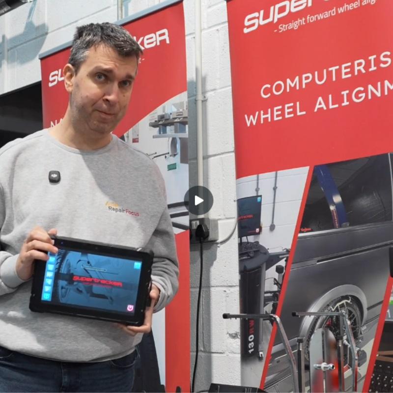 Compact wheel alignment video